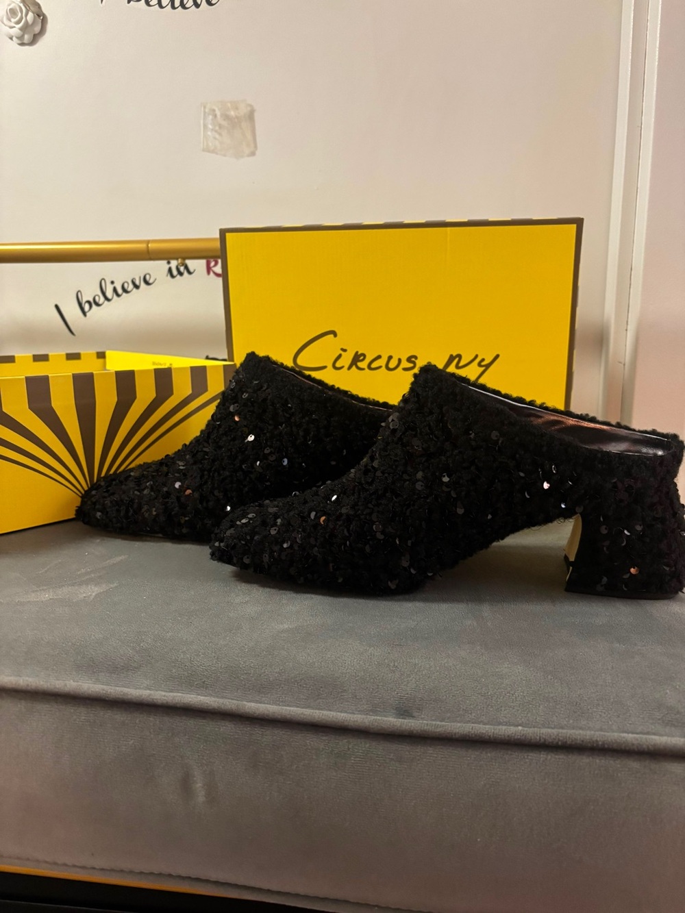 Circus NY Black Sequin • Size 12